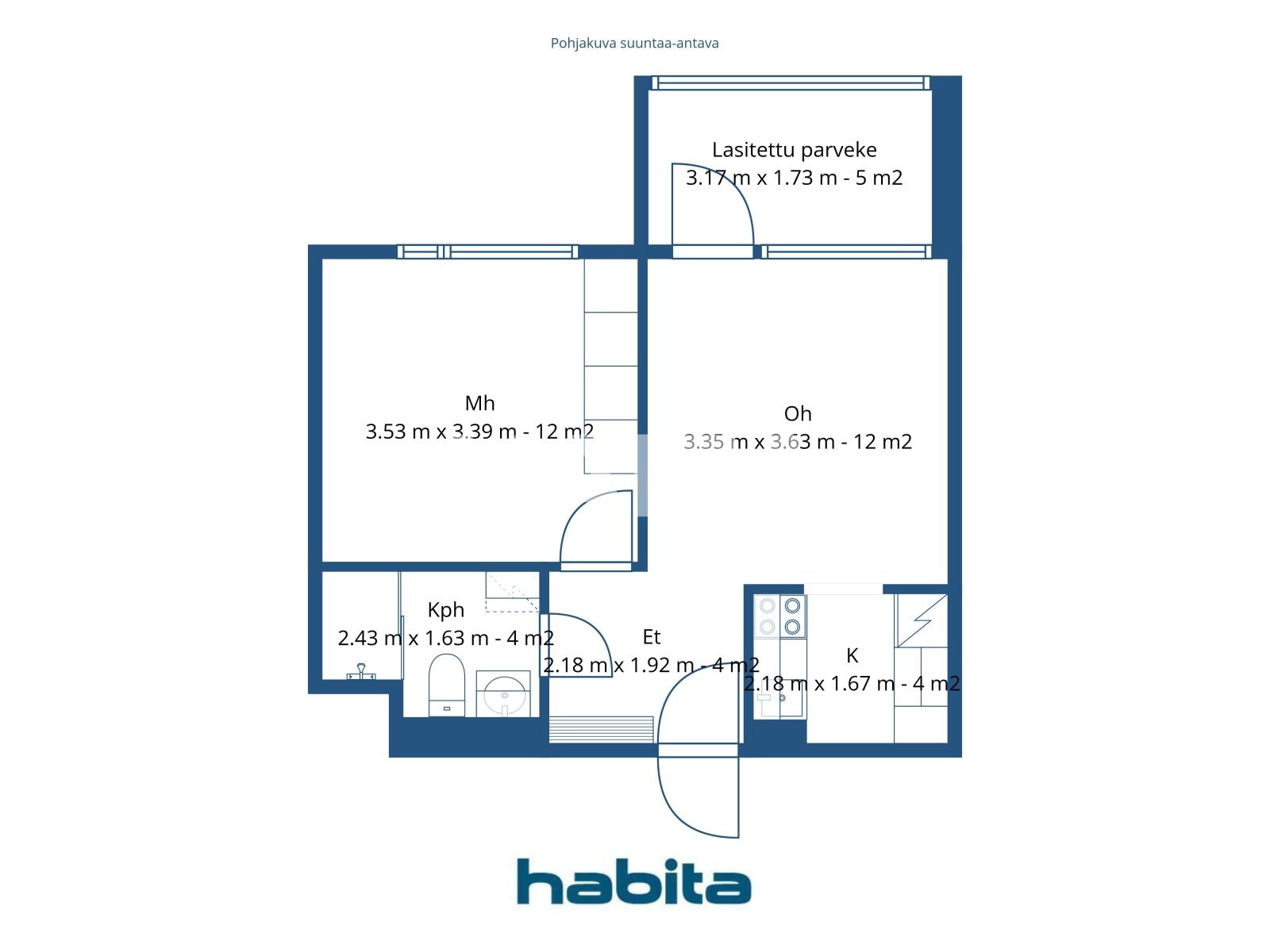 Wohnung 2 zimmer 38 m² Kuopio sub region, Finnland