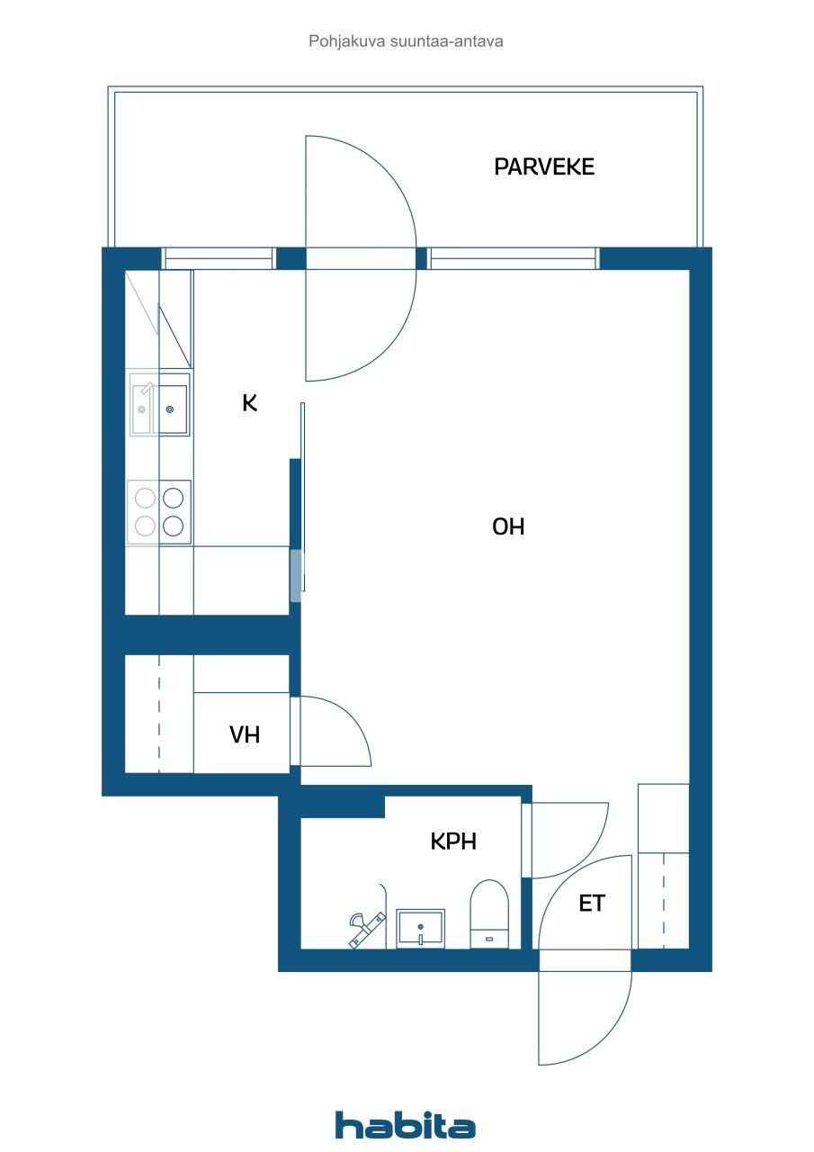 Wohnung 1 zimmer 26 m² in Verwaltungsgemeinschaft Helsinki, Finnland