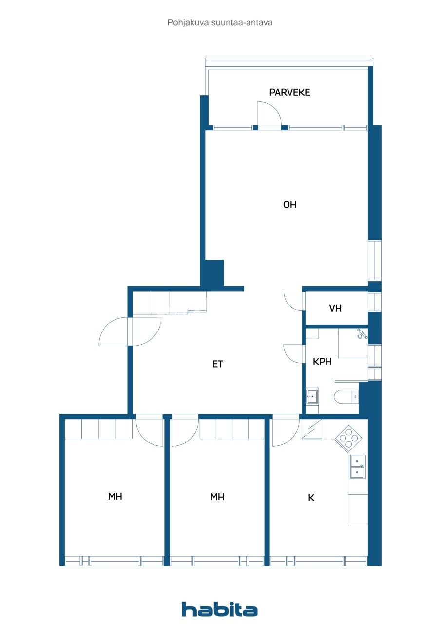 Apartamento 3 habitaciones 84 m² Seinajoki sub region, Finlandia