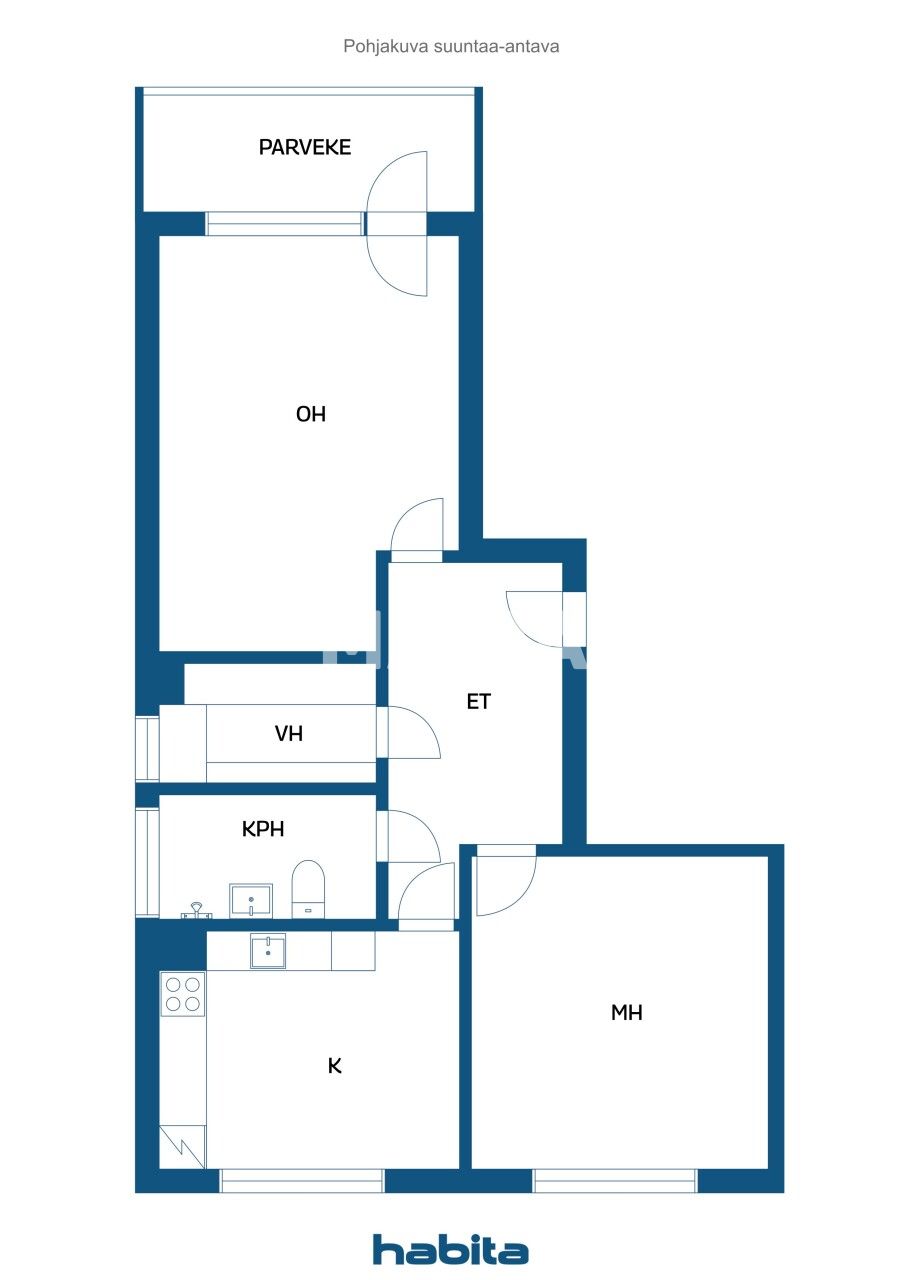 Wohnung 2 zimmer 64 m² Oulu sub region, Finnland