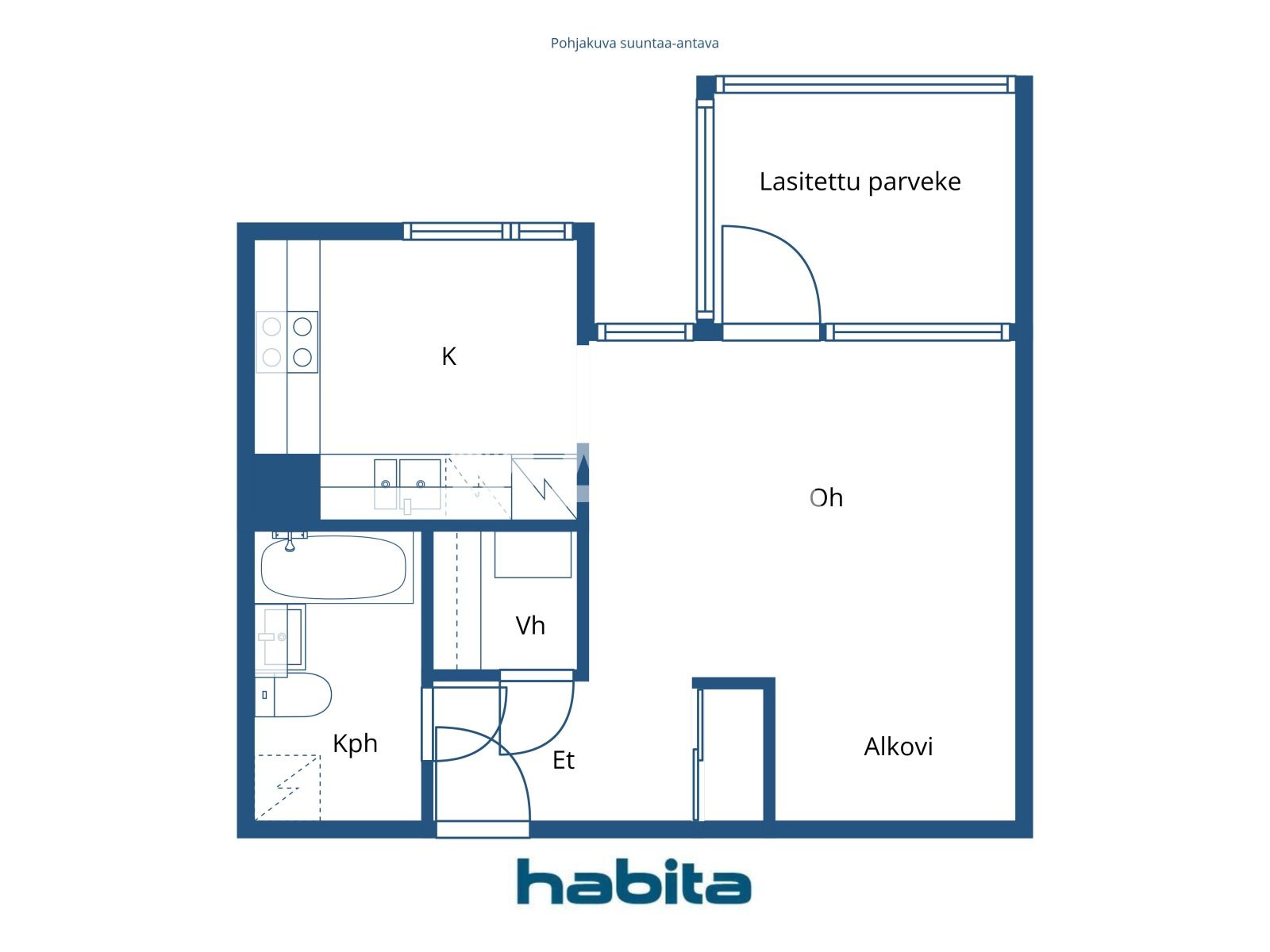 Wohnung 1 zimmer 34 m² Verwaltungsgemeinschaft Helsinki, Finnland