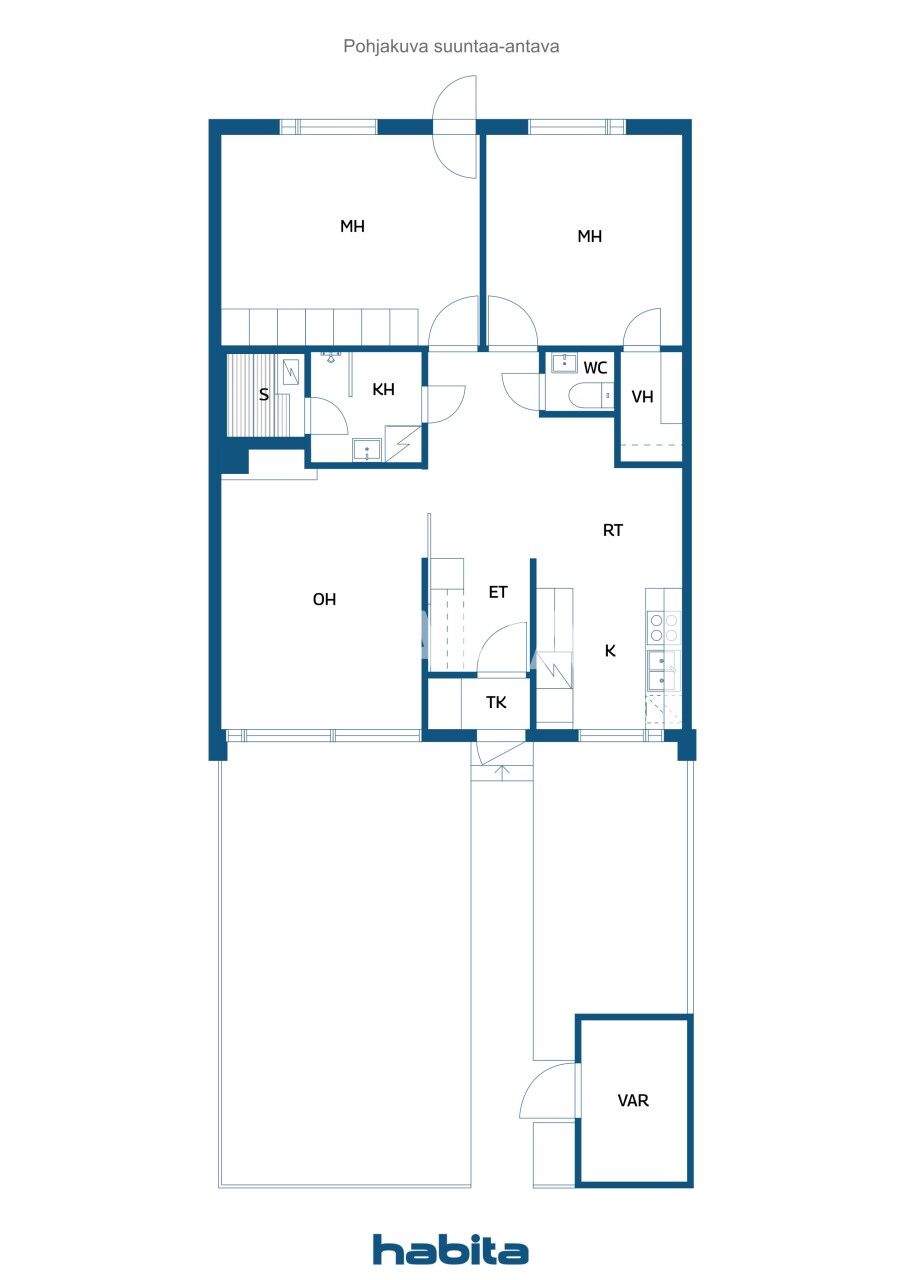 Квартира 3 комнаты 85 м² Oulu sub region, Финляндия