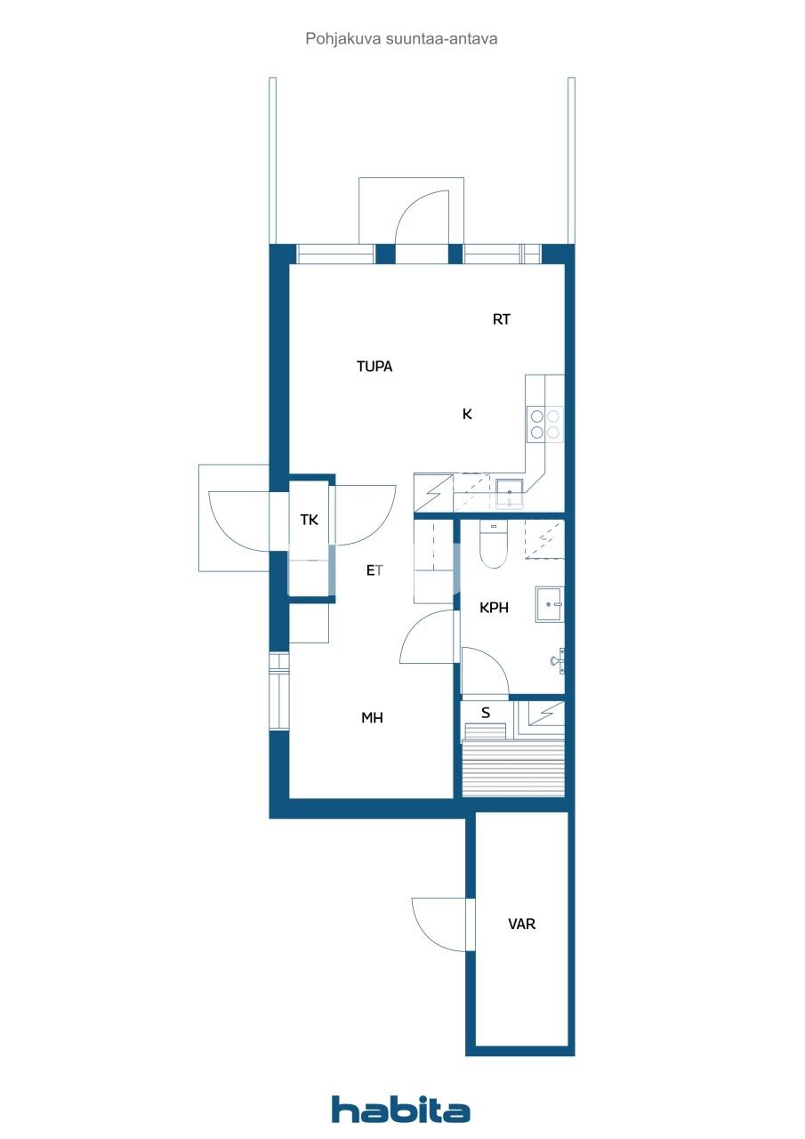1 bedroom apartment 34 m² Kempele, Finland