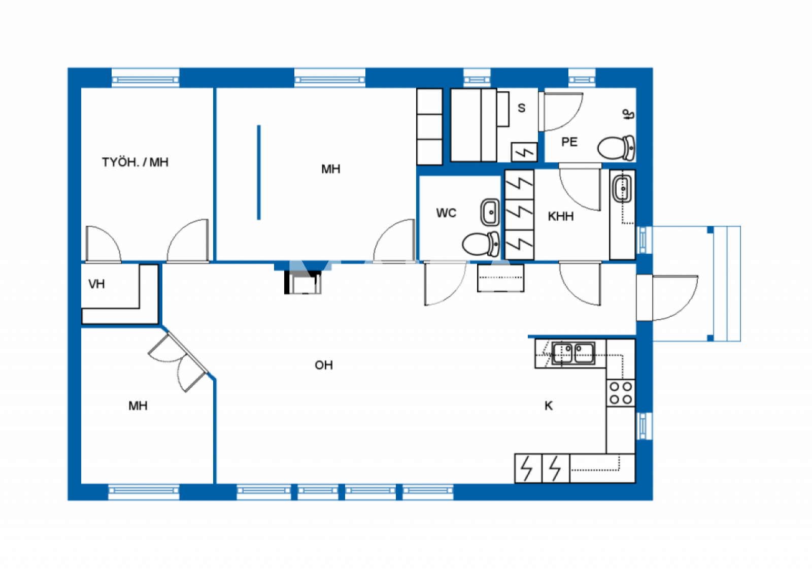 Дом 4 комнаты 98 м² Viuha, Финляндия