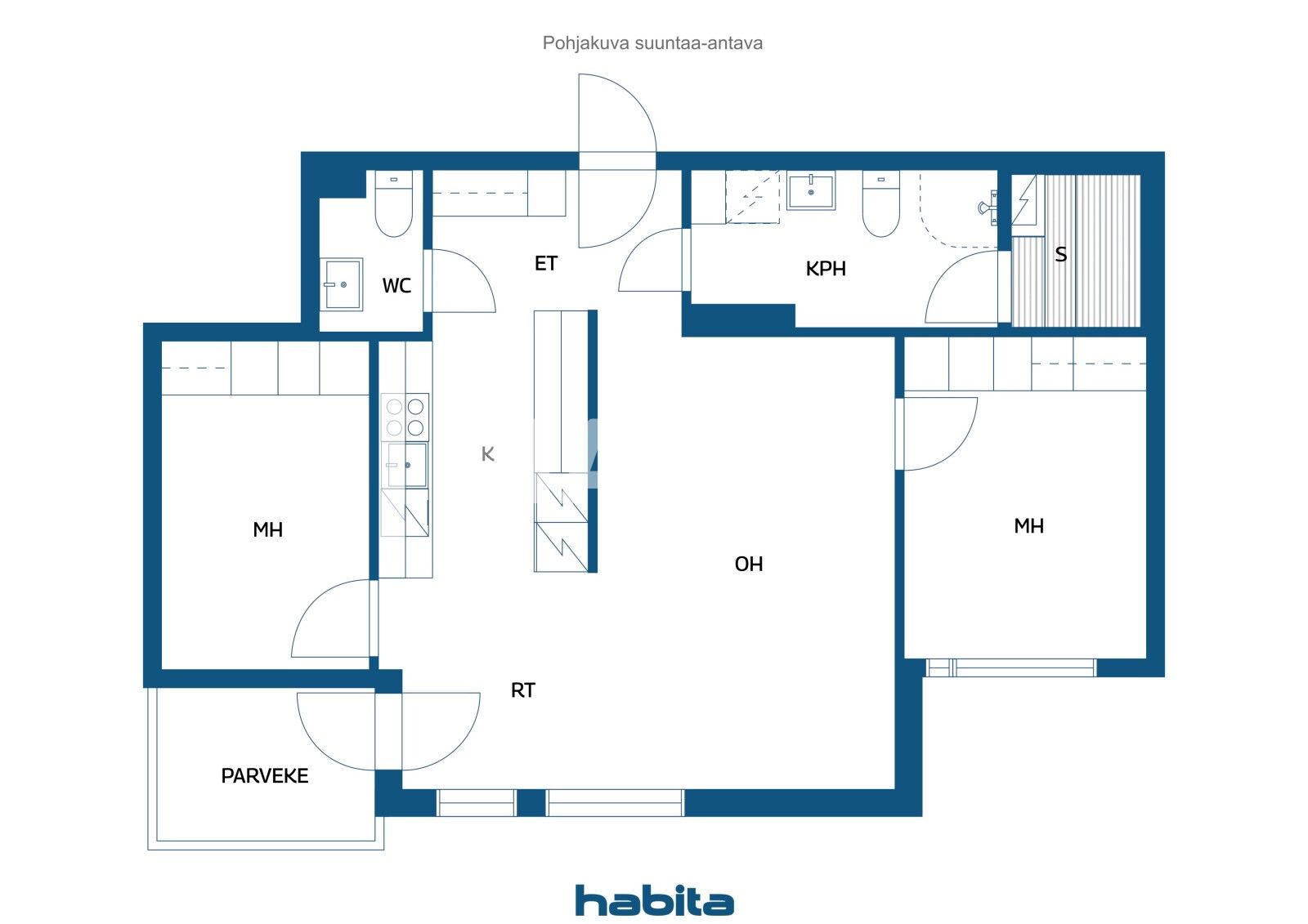 Квартира 3 комнаты 75 м² Helsinki sub region, Финляндия