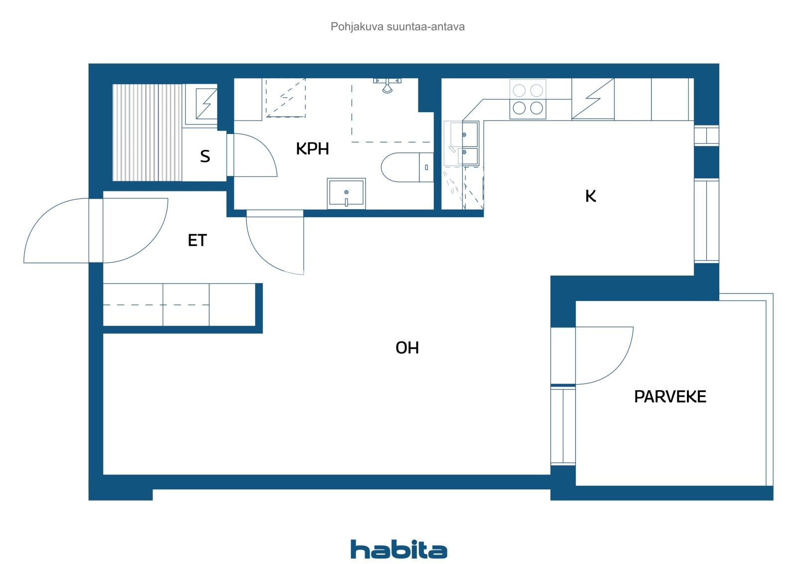Wohnung 1 zimmer 39 m² Verwaltungsgemeinschaft Helsinki, Finnland