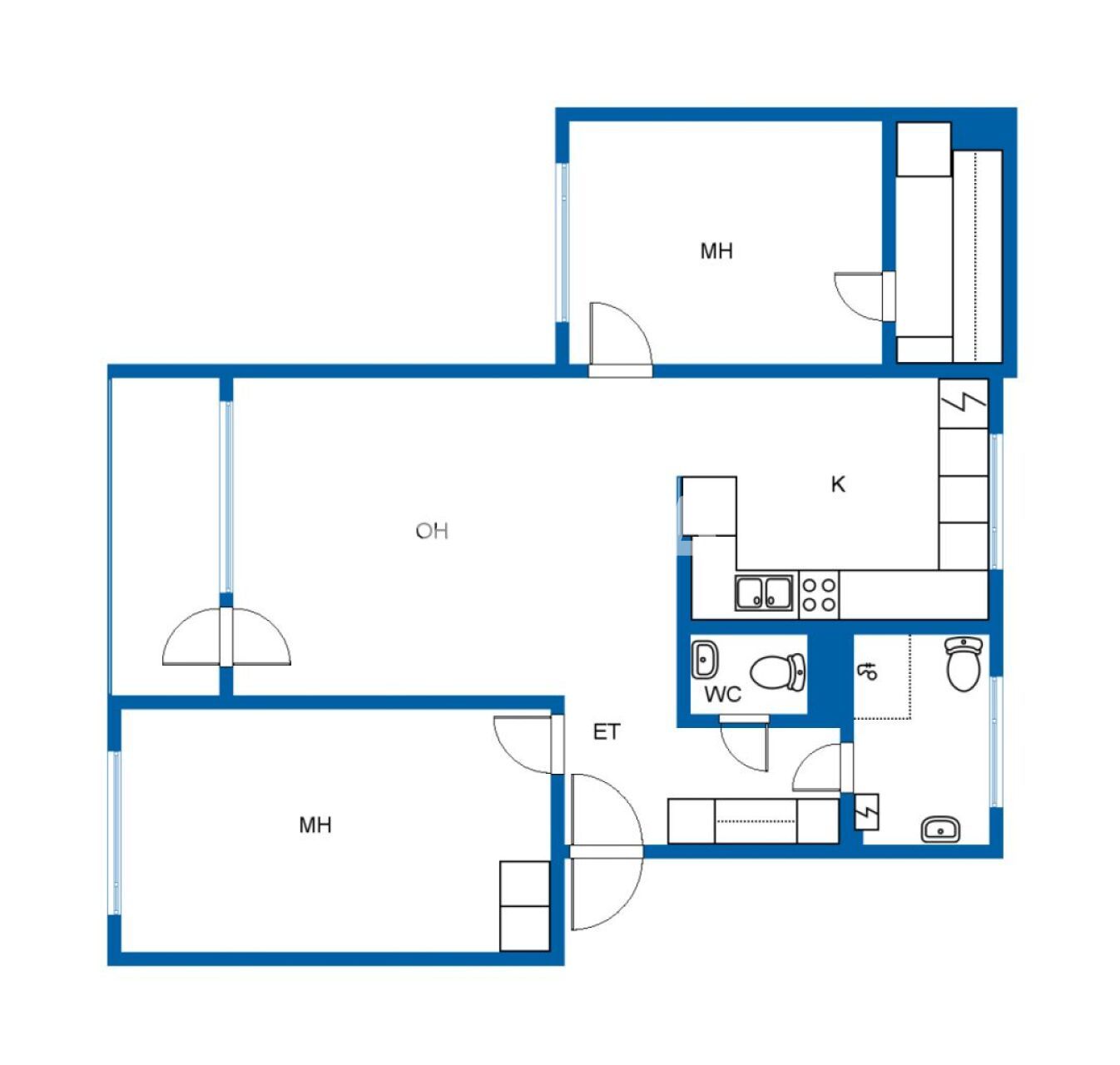 Apartamento 3 habitaciones 75 m² Helsinki sub region, Finlandia