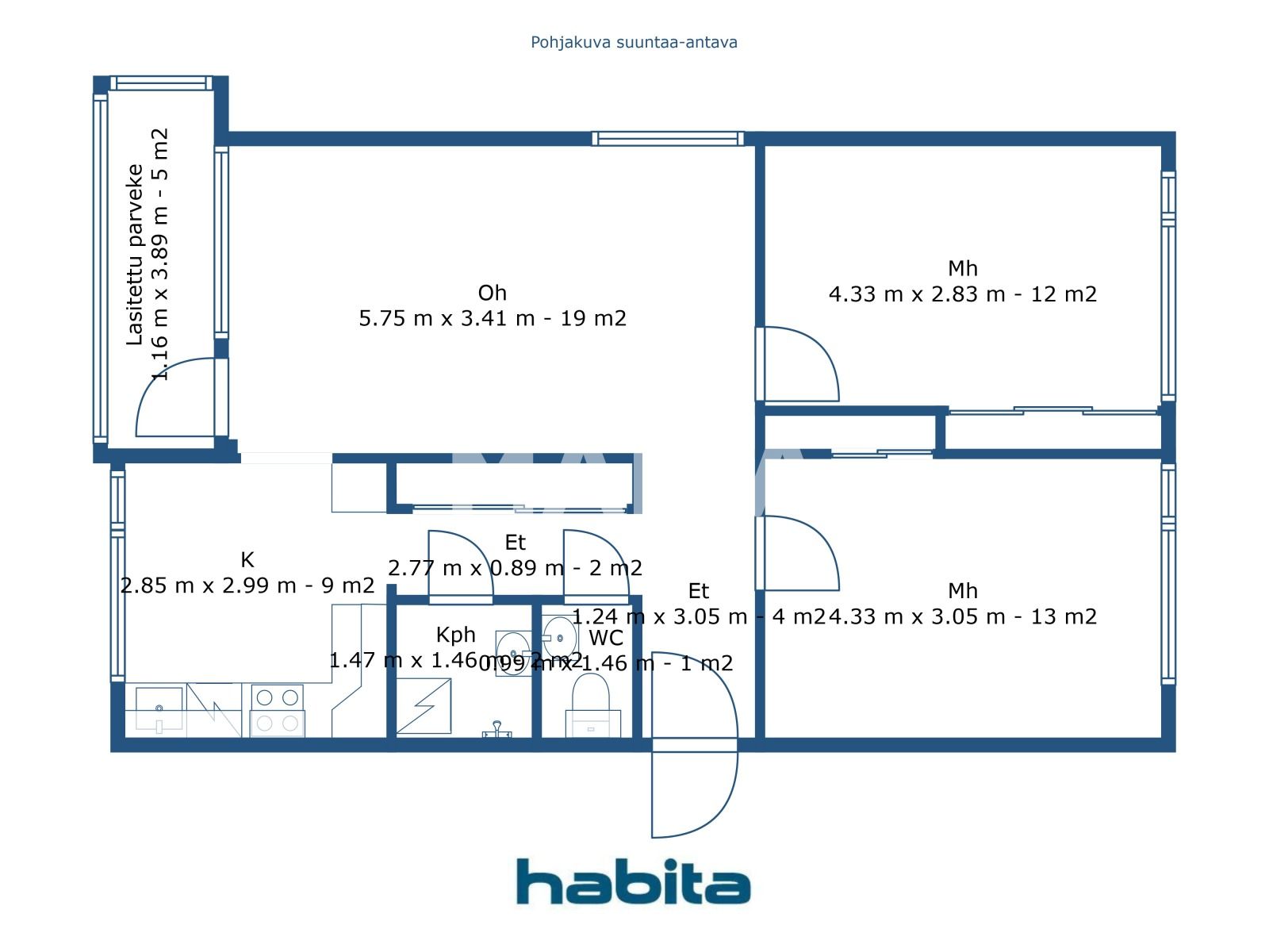 Apartamento 3 habitaciones 75 m² Siuntio, Finlandia