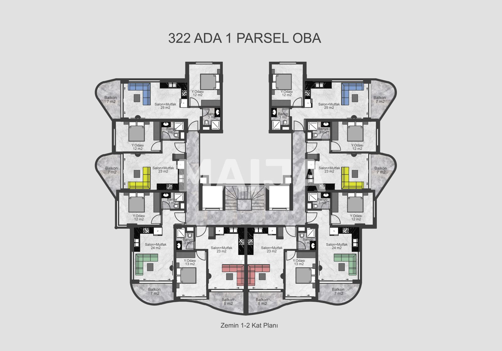 Apartamento 2 habitaciones 55 m² Alanya, Turquía