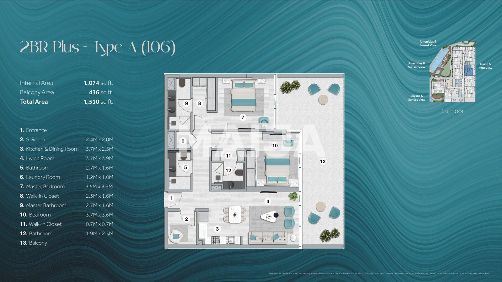 Apartamento 2 habitaciones 74 m² Dubái, Emiratos Árabes Unidos